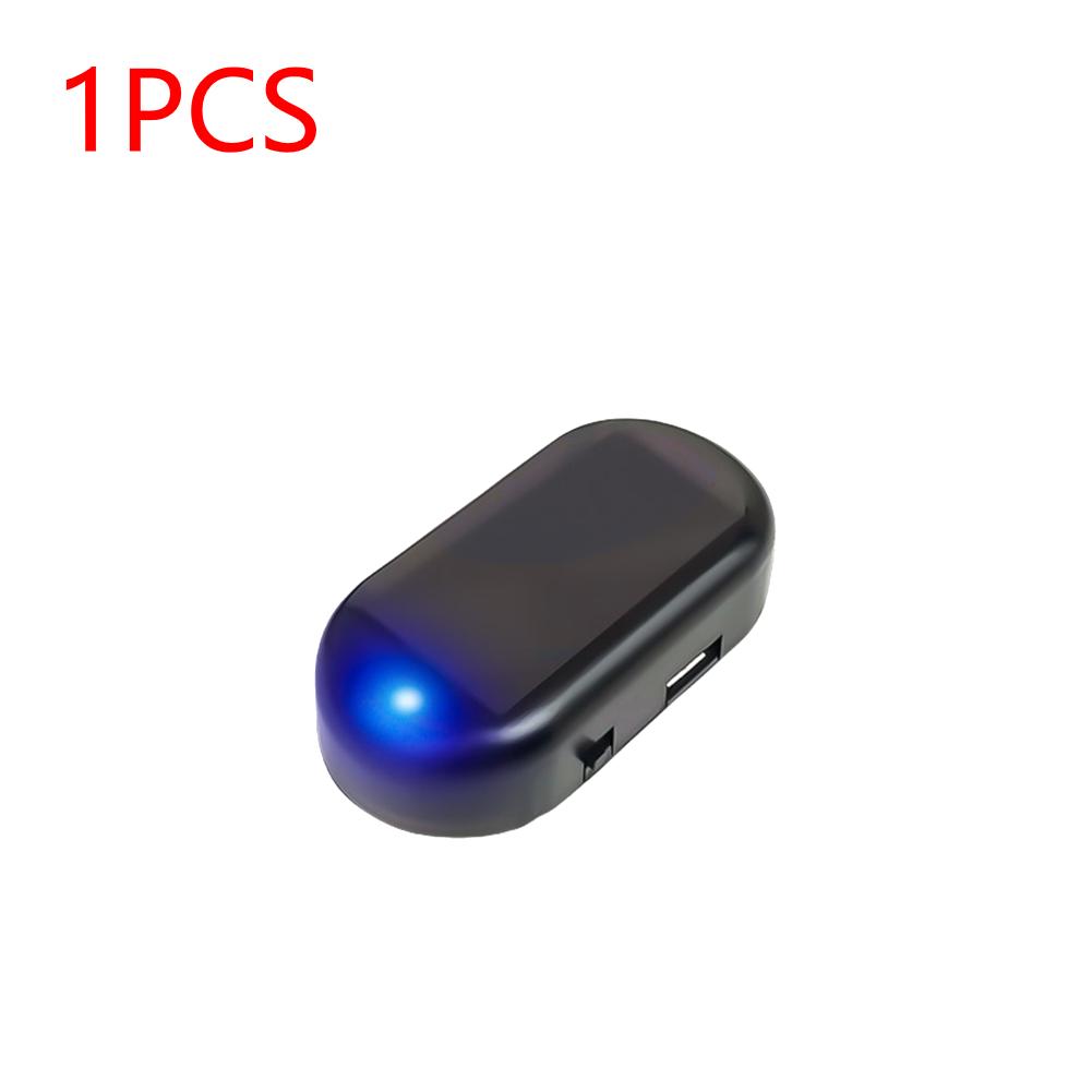 Solar Powered Car Fake Security Light Super Bright Red/Blue Simulated Dummy Alarm Light Wireless Anti-Theft Caution Signal Lamp