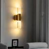 Bubble K9 Crystal Wall Light LED Space Aluminum Water Pipe Sconces Golden Tube  Lamp Luxury Modern Simple