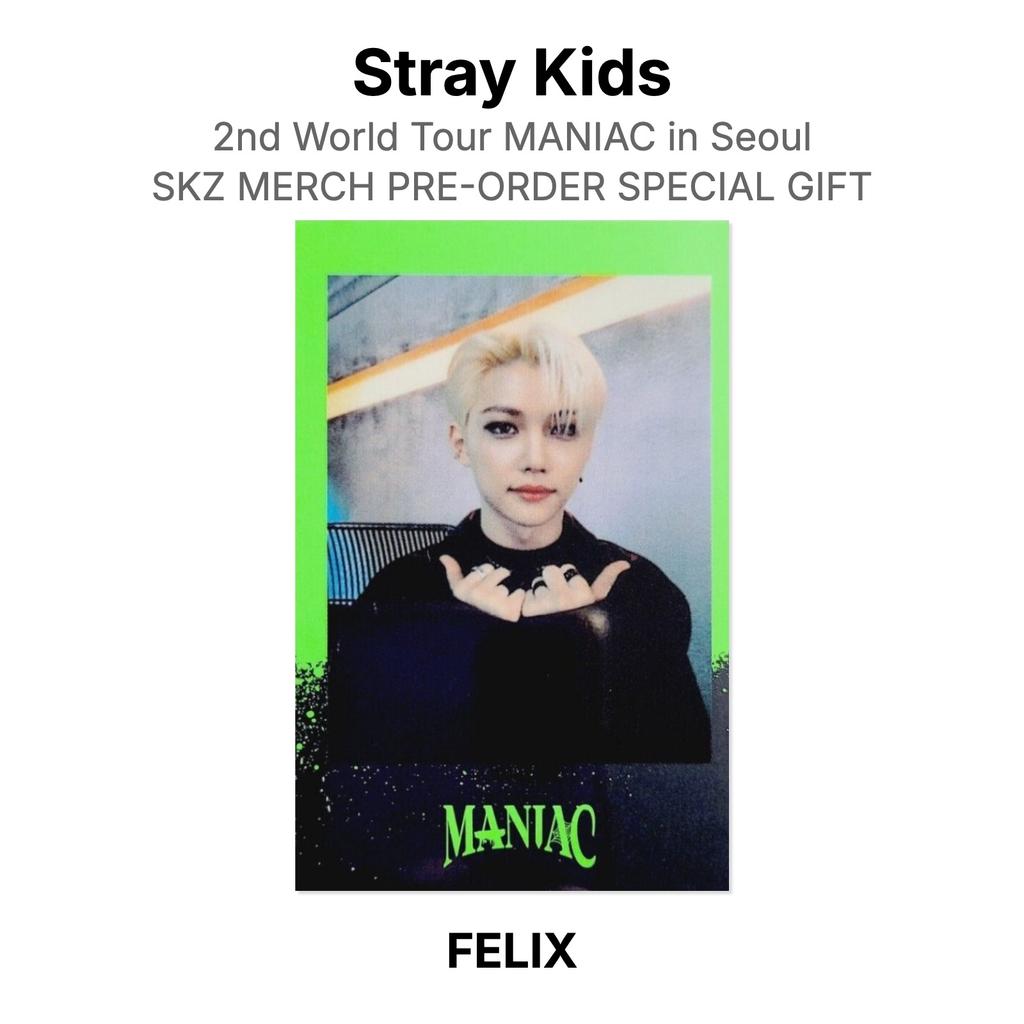 Stray Kids 2nd World Tour MANIAC in Seoul SKZ MERCH PRE-ORDER SPECIAL GIFT Official Photocard