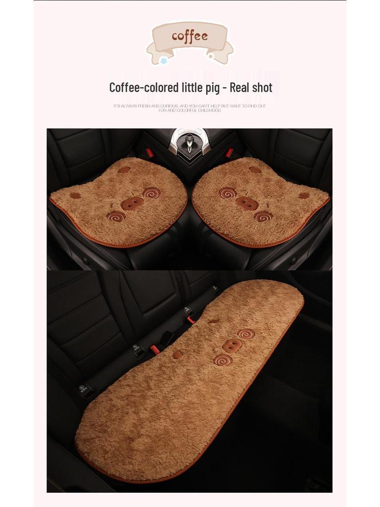 Adorable Cartoon Pig Plush Car Seat Cushion for Women, Fits Haval H6, Red Rabbit, Big Dog, Mythical Beast, and Dragon H2.