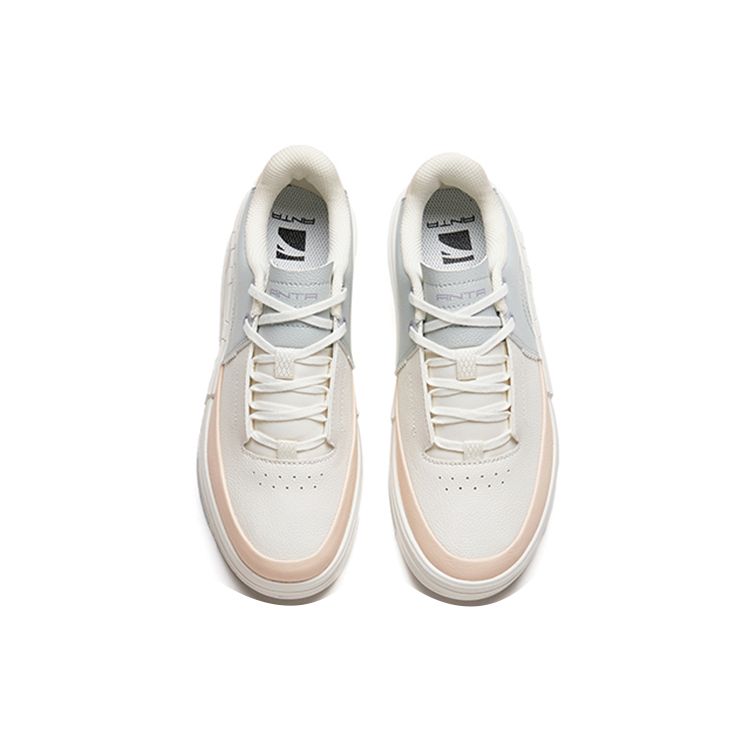 Anta Durable Non-Slip Low-Top Skate Shoes Women Sneakers White Green Blue 922218002-4