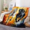 Horse Print Flannel Blanket, High Quality Comfortable for All Seasons, Home Decor, Warmth and Comfort, Perfect for Christmas Gifts