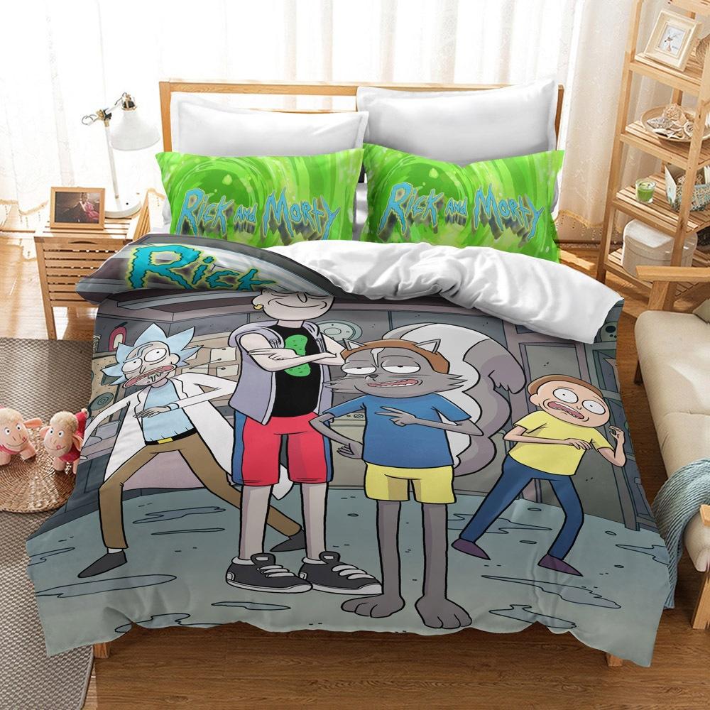Bedding Kit Rick Morty Ii Series Size Three-Piece Quilt Cover