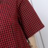 ZANZEA Women Casual Button Round Neck Short Sleeve Plaid Print Dress