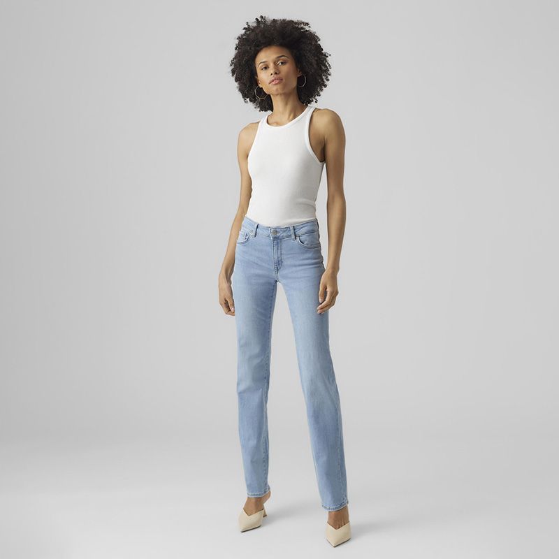 

Женские голубые расклешенные джинсы стрейч VERO MODA US 27 / 30 бледно-синий