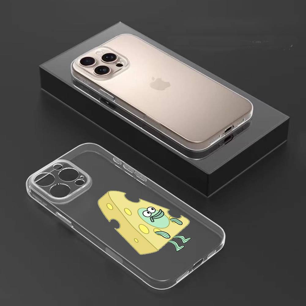 Little Residents of Bikini Bottom Phone Case For iPhone17,16,15,14,13,12,11 Plus,Pro Max Soft Transparent Cover