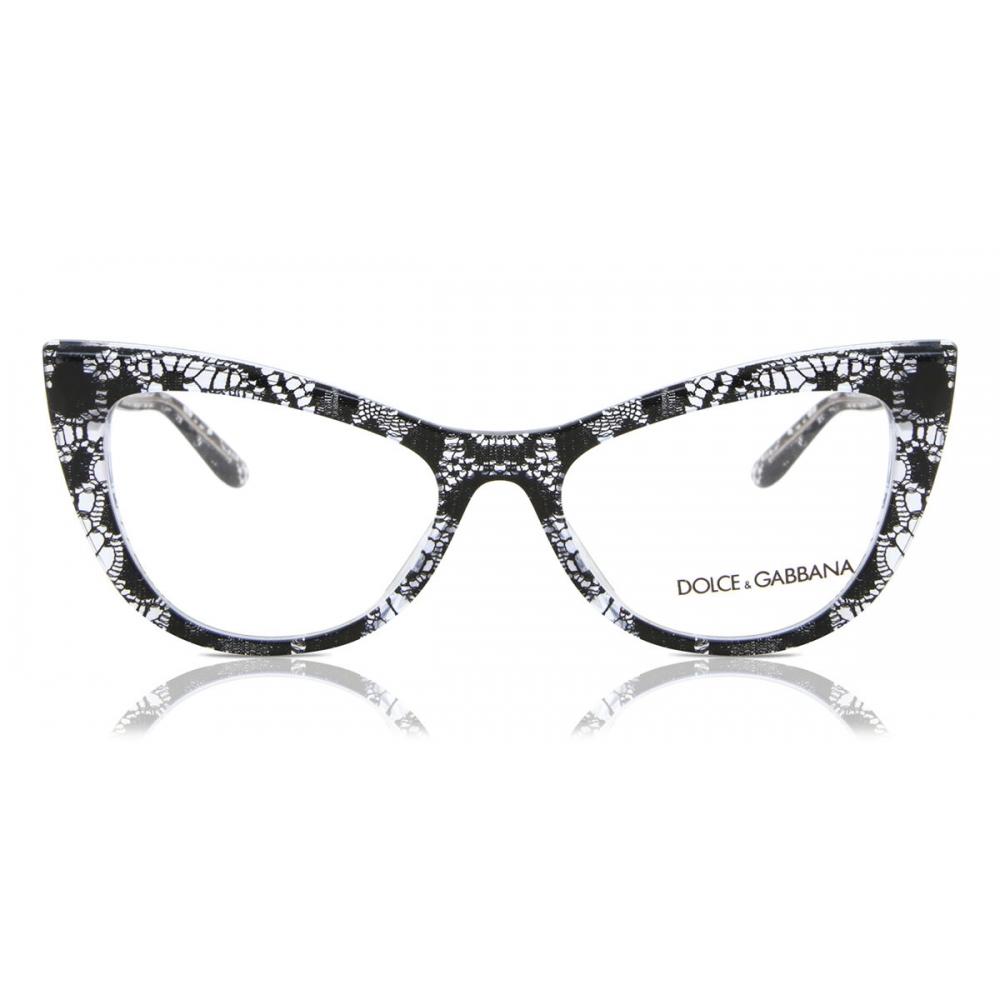 

Dolce Gabbana Dg3354 3152 Women Eyeglasses Pattern Black Lace/54
