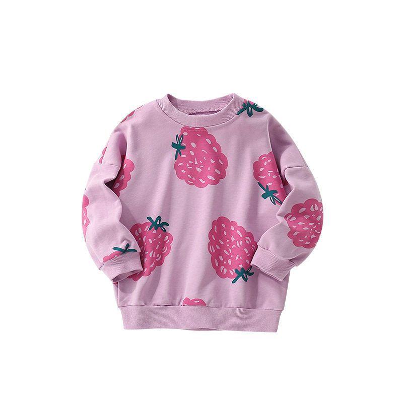 Malwee Girls' Sweatshirt, New Autumn and Winter Style, European and American Style, Super Nice-Looking Printed Children's Long-Sleeved Pullover Top