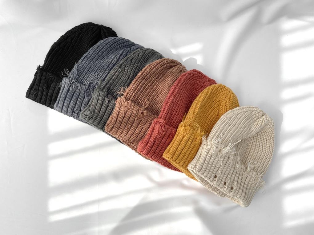 Women's and Men's Vintage Knit Beanie Fall Winter Plain Hat