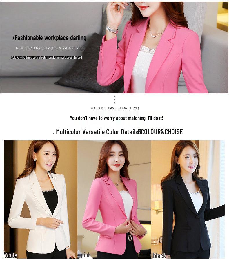 Jachetă blazer casual slim fit stil coreean pentru femei 2024 pentru primăvară și toamnă