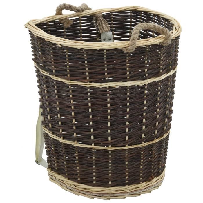 VidaXL Sac à dos bois de chauffage sangles de transport 44,5x37x50 cm