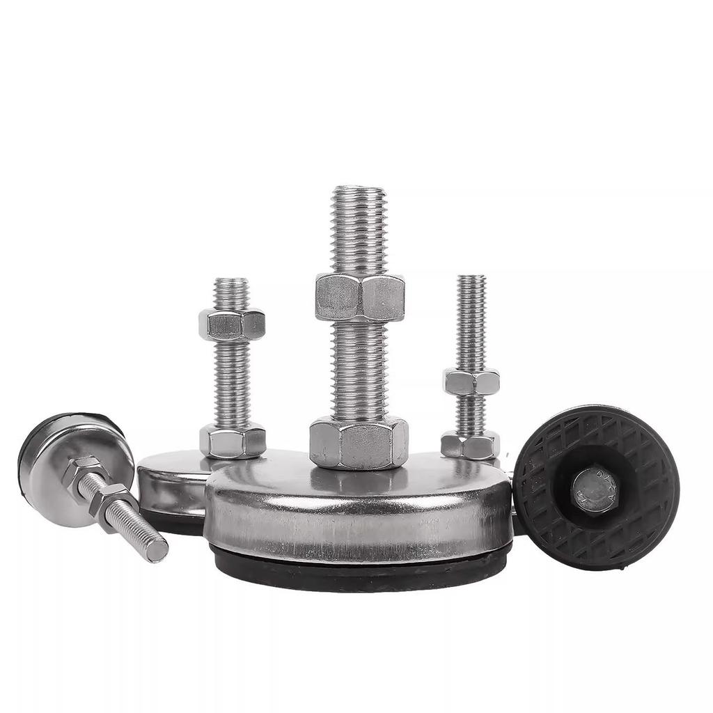 304 Stainless Steel Adjustable Anti-Slip Leveling Foot with Adhesive - Available In Sizes M5 To M20