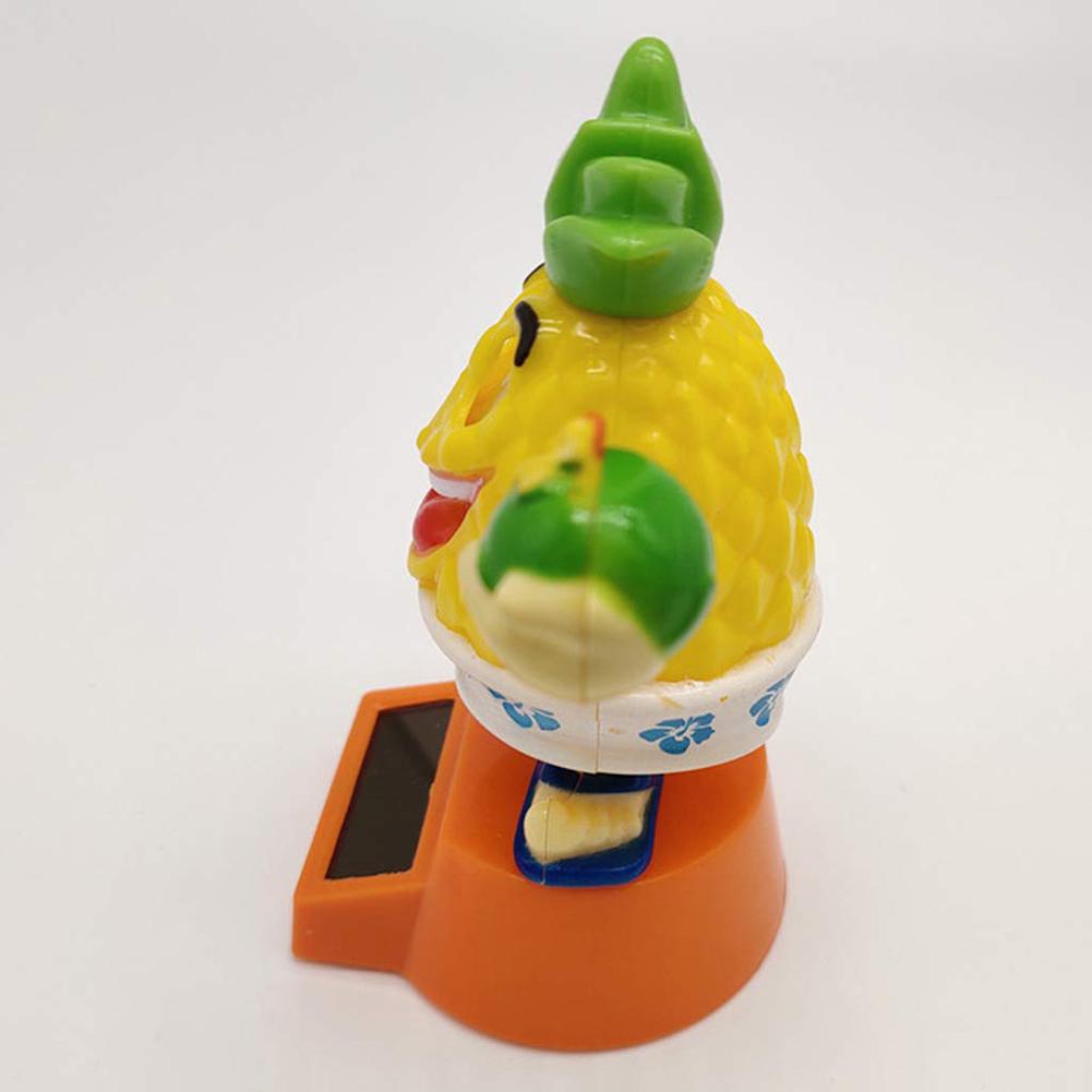New Solar Power Cartoon Swinging Pineapple Car Interior Ornament Home Decor Toy Solar Toy Gift