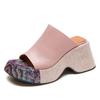 2024 Summer Women's Peep-toe Wedge Heel Slippers - Stylish Thick-soled, Height-increasing, Versatile Outdoor Footwear