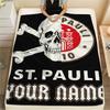 1 Stück Personalisierte St. Pauli Muster Flanelldecke Geeignet für alle Jahreszeiten für Heimdekoration Wärme und Komfort Geschenke Feiertagsgeschenk