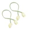 2 Stück Tulpenknospen Gardinenbinder, Dekorative Gardinen-Raffhalter, Knospen Weiche Seil-Raffhalter für Schlafzimmergardinen Terrassenvorhänge