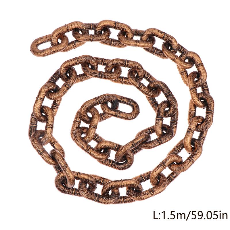 1.5M Divertente Catena di Simulazione in Plastica Guinzaglio per Animali Domestici Guinzaglio per Animali Domestici Corda di Trazione per Animali Domestici Oggetti di Scena di Halloween Forniture per Animali Domestici Guinzaglio