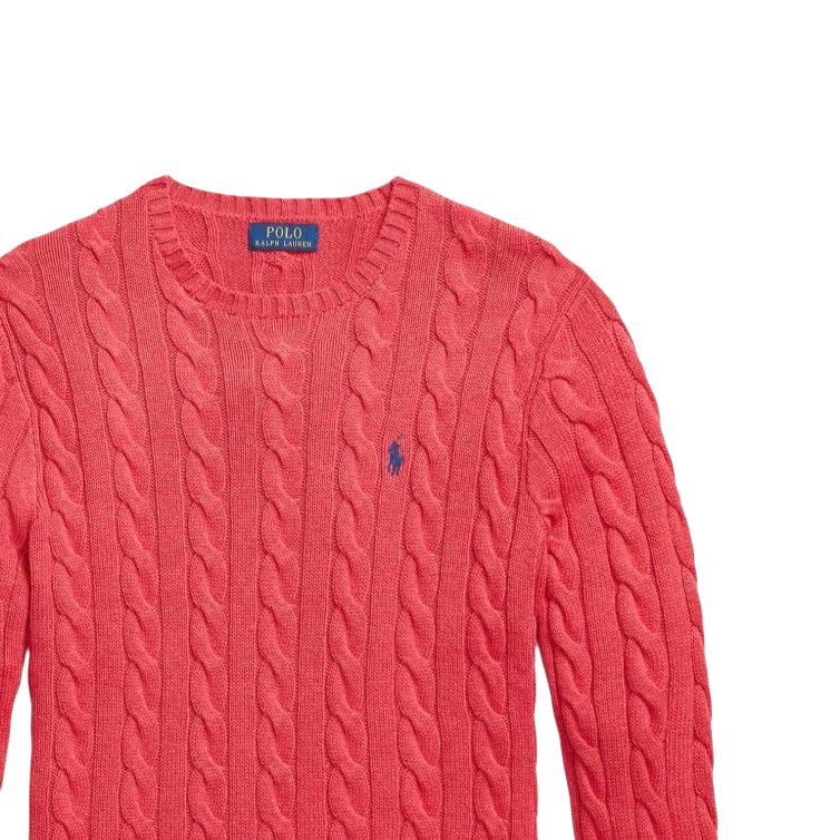 Polo Ralph Lauren Baumwoll-Polo mit besticktem Pony, Pullover, Langarm, Strickpullover, Herrenpullover 710918998-036