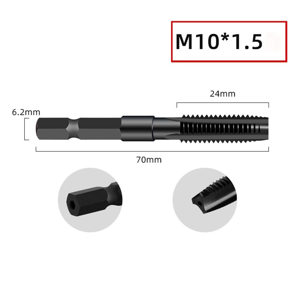

M3 M5 M6 M8 M10 M12 Screw Thread Bit Drill Bit Tool Hole Drill Bit Portable Hole Opener M10