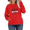 Women's Fashionable Casual Plus-Size Long Sleeve Pullover Printed Sweatshirt