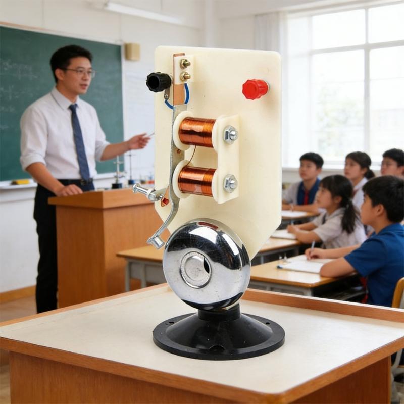 Electromagnetism Experiment Apparatus Metal Electric Bell Demonstrator Device Physics Teaching Aid for Science Study