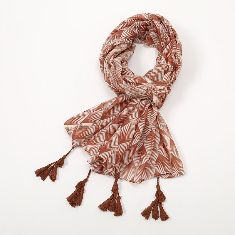 Elegant Floral Printed Hijab Cotton Viscose Tassel Shawl For Woman Fashion Beach Long Scarf Ladies Flower Headscarf 180*90cm