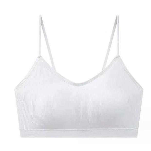 Portable Seamless Ice Silk Disposable Bra - Antibacterial, Wash-Free, White Bandeau for Outdoor Travel