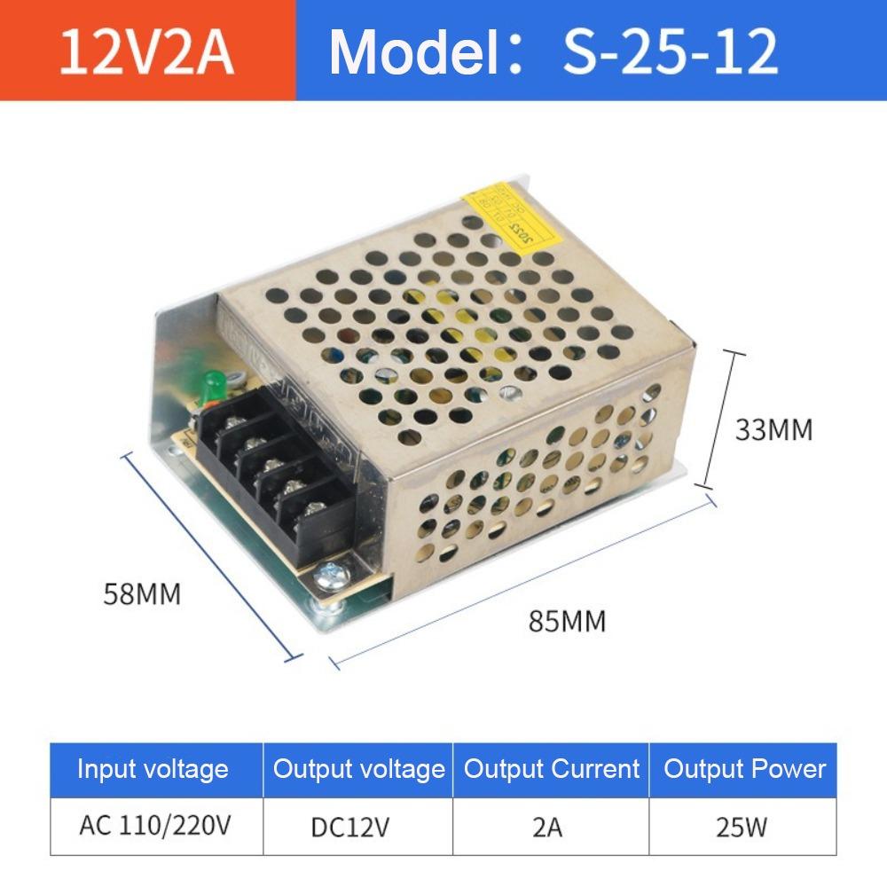 AC110V 220V To DC12V Switching Power Supply 1A 2A 3A 4A 5A 10A 15A 20A Metal Housing Lighting Transformer Supply Source Adapter