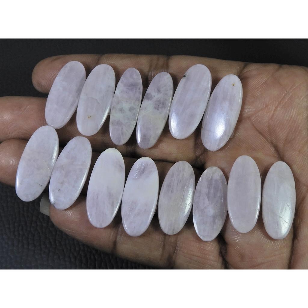 175Cts. Natural Pink Kunzite Matched Pair Oval Cabochon Gemstone 7Pair Lot C-1354