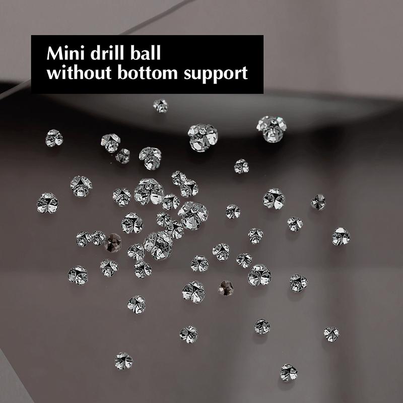 10Pz Brillanti Mini 2mm-6mm Bianchi Trasparenti Traslucidi Diamanti Pelo Nail Art Strass Decorazioni Gioielli Manicure Ornamenti