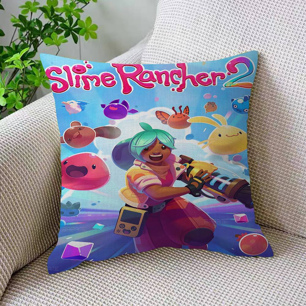 Spiel S-Slime Rancher Anime Kissenbezug Polyester Sofakissen Dekorative Wurfkissen Heimdekoration Kissenbezug