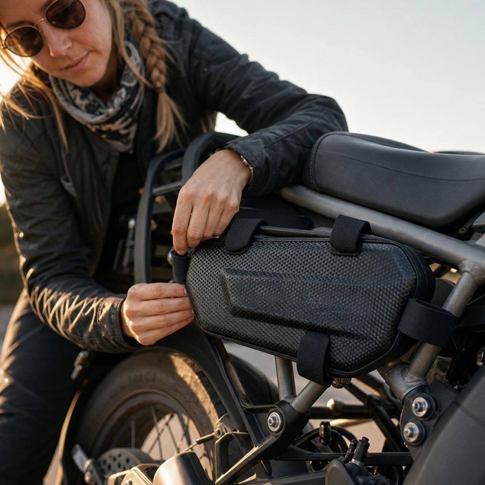Large Capacity Motorcycle Side Bag Waterproof Multifunctional Storage Pouch Side Pocket Bicycle Hanging Bag for Universal