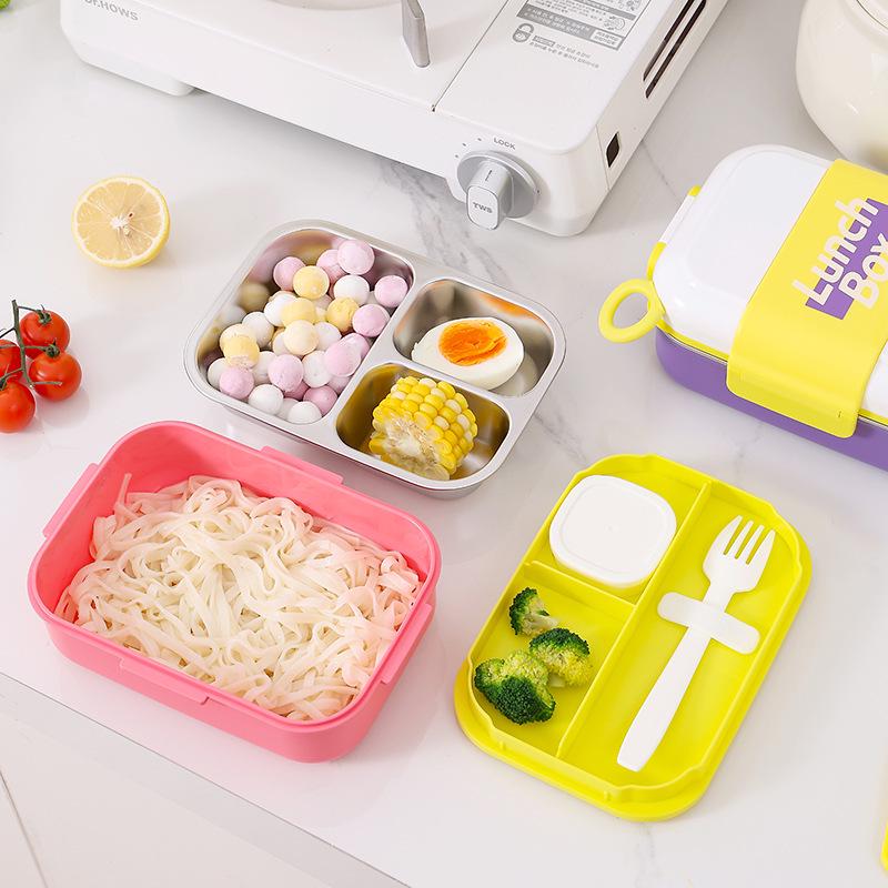 Creative Kids' Bento Lunch Box - Portable, Compact, and Ideal for Students