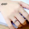 Engagement Ring Smooth Surface Noble Couple Square Wedding Cubic Zirconia Jewelry Accessory