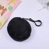Round Shape ID Card Bag Plush Keychain Wallet Soft Coin Purse  Travel