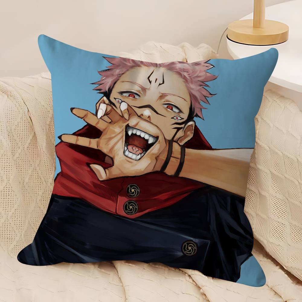 Character R-Ryomen S-Sukuna Cushion Cover Inches Farmhouse Decor Home Throw Pillow Covers For Couch Decorations
