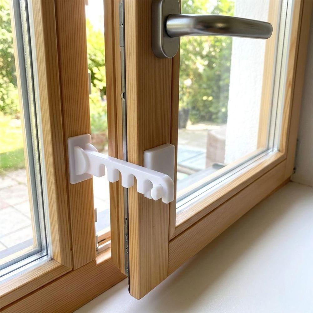 5 Gears Door Window Windproof Hooks Anti-Collision Anti-Fall Window Opening Limiter No-Drill 3D Printed Window Restrictor Lock