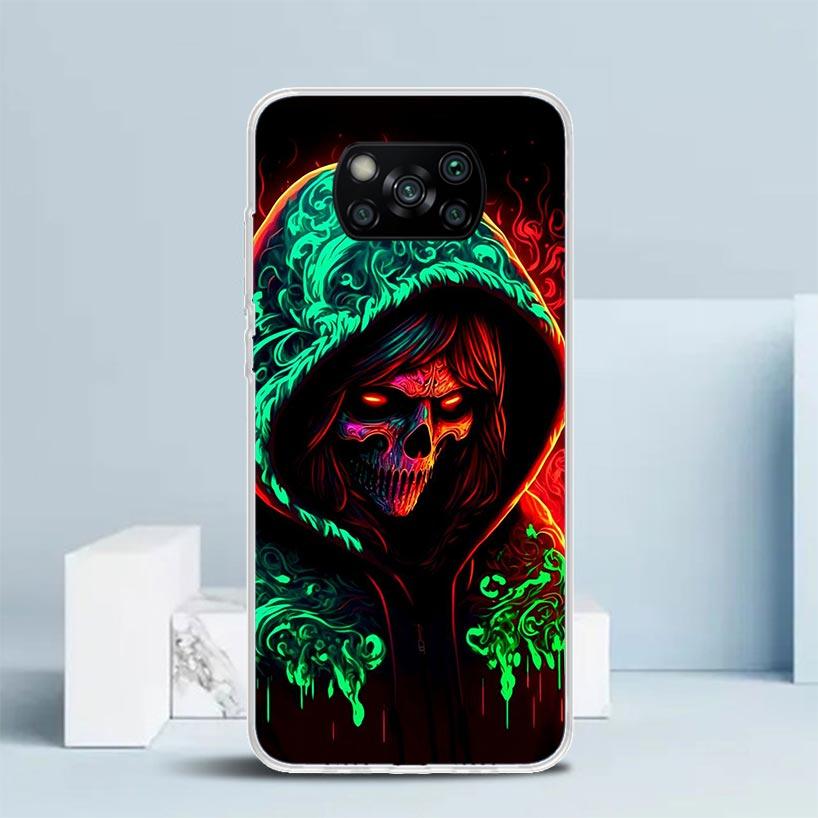 Halloween Moon Witch Horror Soft Cover for Xiaomi Poco F7 Ultra X7 X6 X5 Pro M7 Phone Case Redmi 15 15C 13 13C 12 12C 10 10C Pri