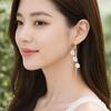 Versatile Pendant Earrings Tassel Flower Earrings Elegant Fringe Hoop Earrings  Stylish Occasions