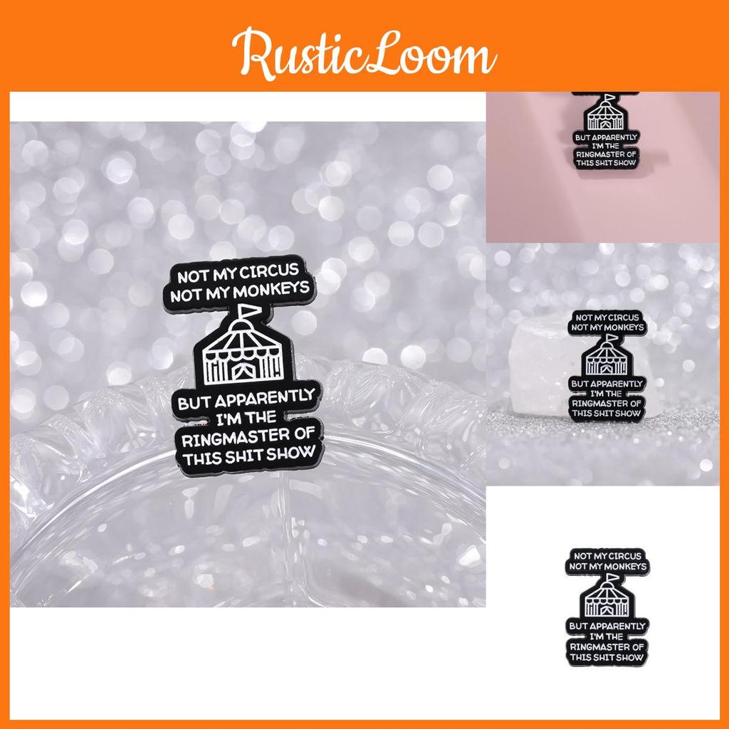 Enamel Black Creative Badge Featuring Stylish Letters For Wearers Fashionforward