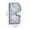 Gothic Cat Pattern Long Wallet for Women PU Leather Multi Card Slots Zipper Pocket Portable Forever Purse for Daily Use 