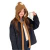 Autumn and winter new polka dot versatile face small lace-up French hat women's warm knitted wool bag head ear hat