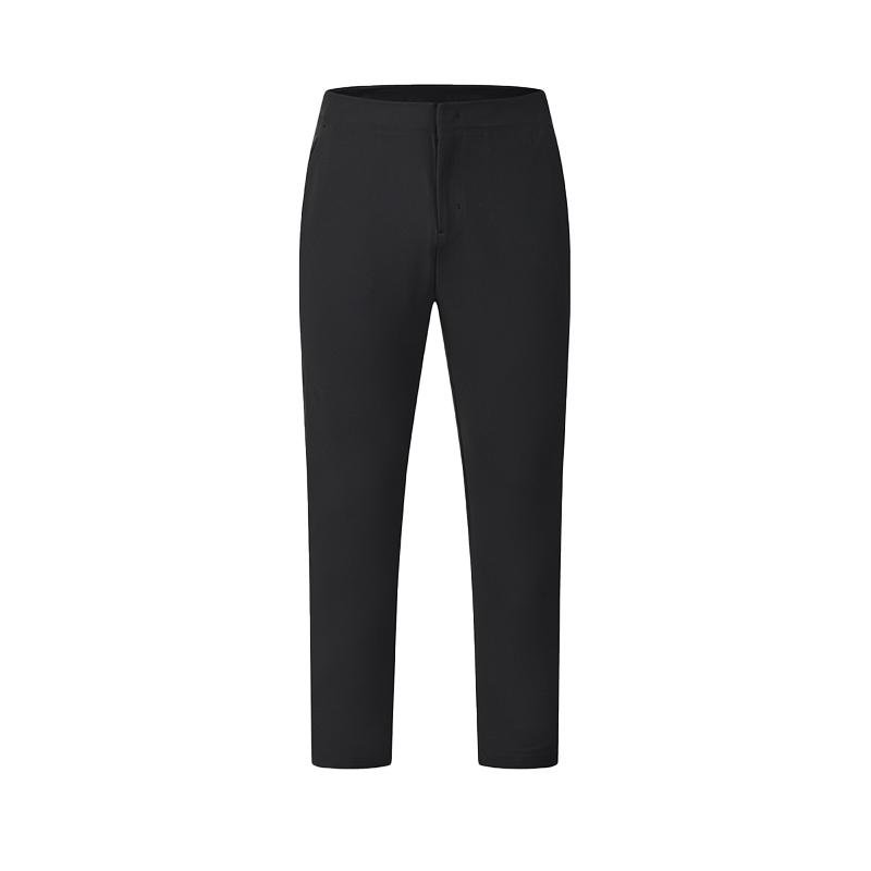 Fila Fleece Lined Classic Simple Fashion Sports Golf Versatile Woven Casual Pants Men Bottoms Deep-Black A11M615810FBK