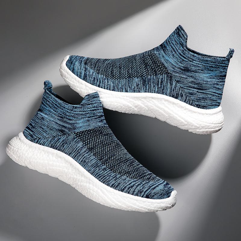 Fashion Spring Casual Men's Sneakers Thick Soled Lightweight Lazy Socks Tenis Masculino Shoes Breathable Couple Plus Size Casual Shoes