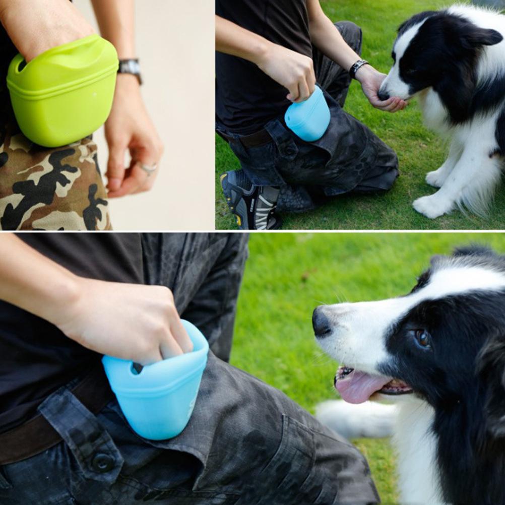 1 pezzo borsa da addestramento per animali domestici in silicone, borsa per snack per animali domestici, borsa da addestramento per cani, borsa da vita per animali domestici per addestramento all'aperto, borsa da vita, borsa portatile per cibo per cani