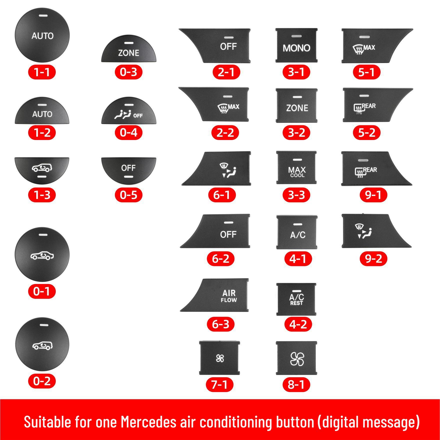 

Комплект для ремонта кнопки кондиционера Mercedes-Benz C/M/G/GLK/CLS/CLK/GL