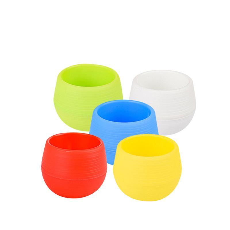 

5-10 шт. Пластиковый цветочный горшок для суккулентных растений, круглый двухслойный маленький цветочный горшок, украшение для домашнего офиса и рабочего стола 5pcs