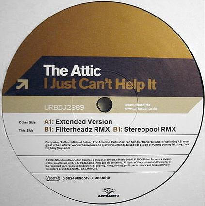 

12inch Record ATTIC - I Just Can t Help It URBDJ2309 Urban 2004 Germany Dance & Electronica Used