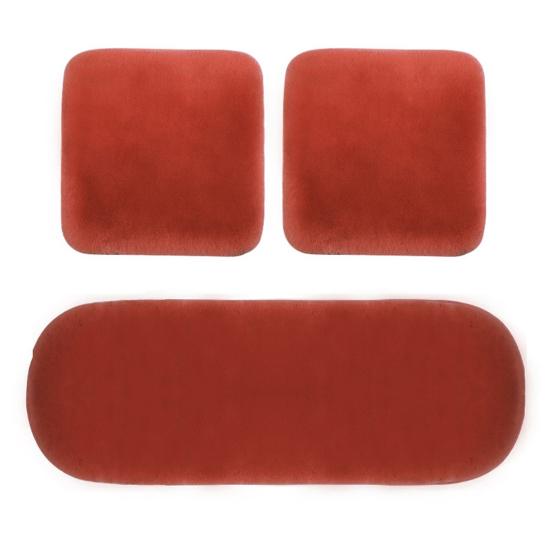 3 sztuk/zestaw zimowe pluszowe ciepłe antypoślizgowe poduszki na przednie tylne siedzenie samochodu zestaw poszewek