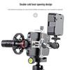 XJT8 Metal Phone Tripod Clamp with Cold Shoe & Mount Head for Desktop Cameras